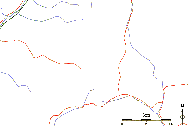 Roads and rivers around Cirspitzen
