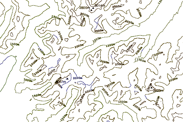 Mountain peaks around Citadel Mountain