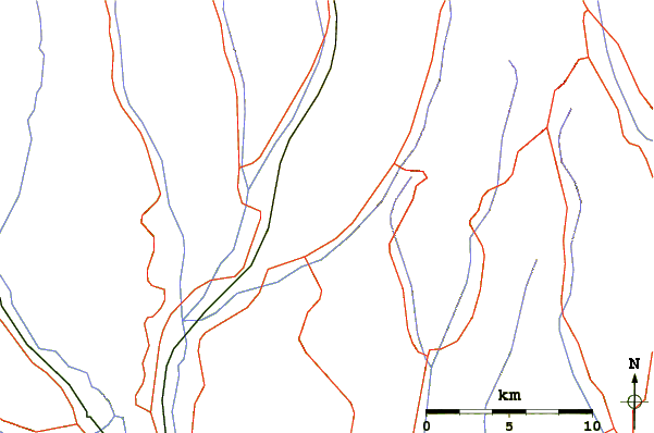 Roads and rivers around Ciucaş Peak