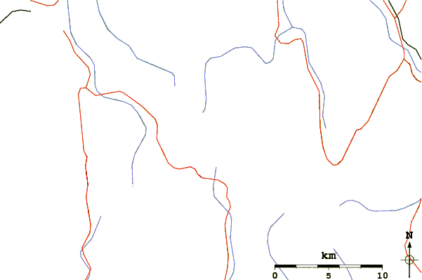 Roads and rivers around Ciucas