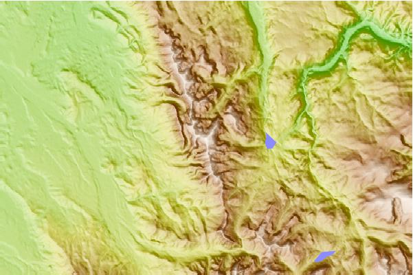 Surf breaks located close to Clark Peak (Medicine Bow Mountains)