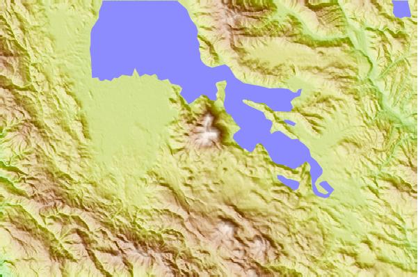 Surf breaks located close to Clear Lake Volcanic Field