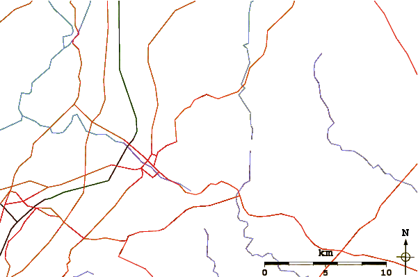 Roads and rivers around Cleeve Hill