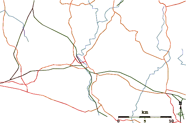 Roads and rivers around Cliffe Hill