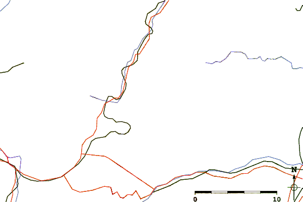 Roads and rivers around Climont