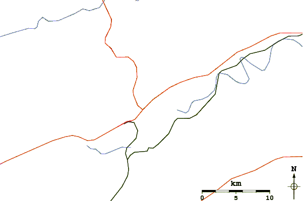 Roads and rivers around Clinch Mountain