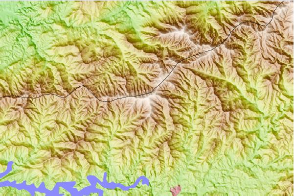 Surf breaks located close to Clingman's Dome