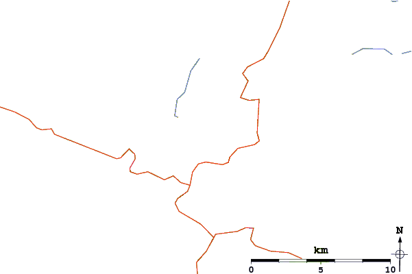 Roads and rivers around Clisham