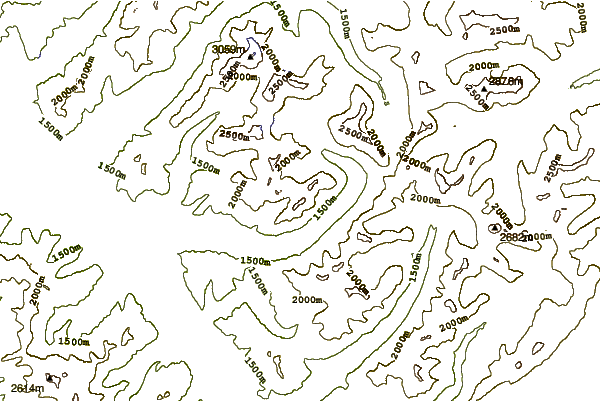 Mountain peaks around Cloudcroft Peaks