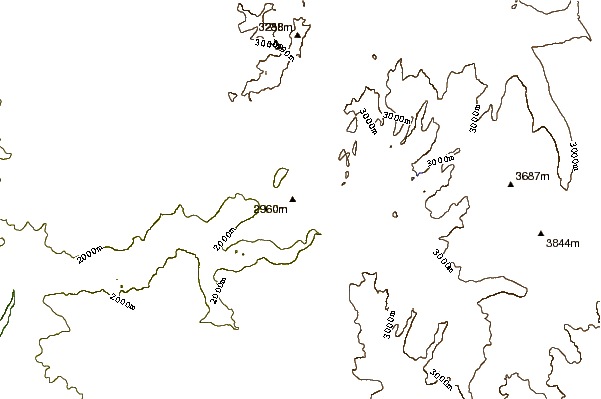 Mountain peaks around Clouds Rest