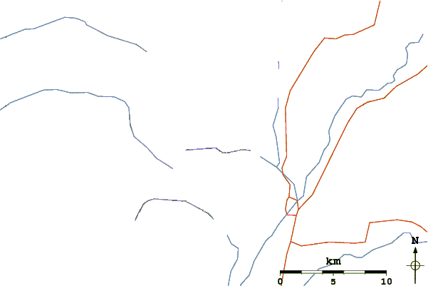 Roads and rivers around Cloudveil Dome