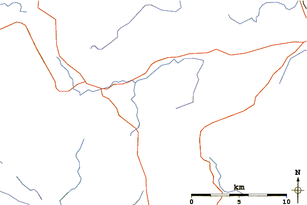 Roads and rivers around Clough Head