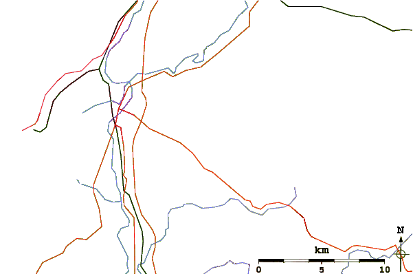 Roads and rivers around Clougha Pike