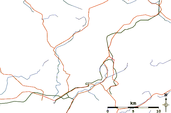 Roads and rivers around Cnicht North Top