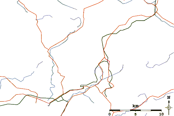 Roads and rivers around Cnicht