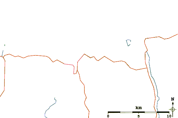 Roads and rivers around Cnoc an Fhreiceadain