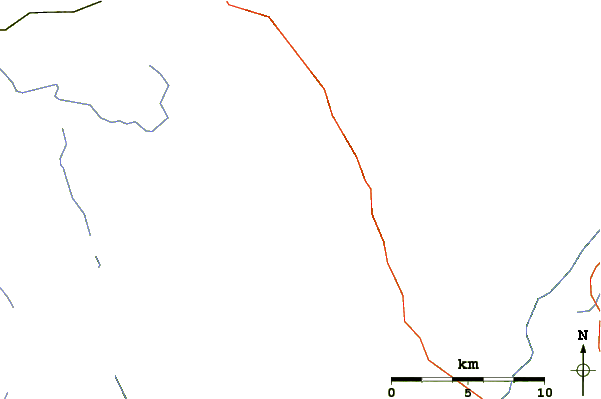 Roads and rivers around Coburn Mountain (Maine)