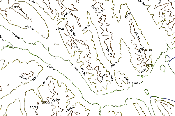 Mountain peaks around Cockscomb Mountain (Alberta)