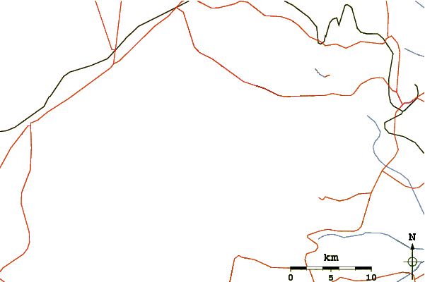 Roads and rivers around Cofre De Perote