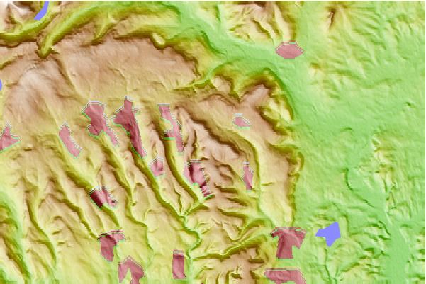 Surf breaks located close to Coity Mountain