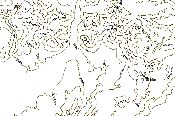 Mountain peaks around Col Nudo