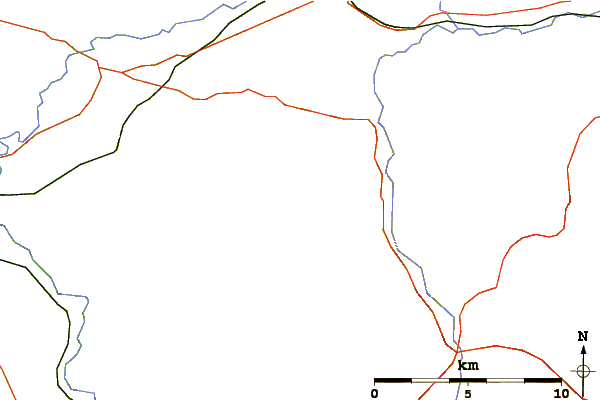 Roads and rivers around Cold Fell (Calder Bridge)