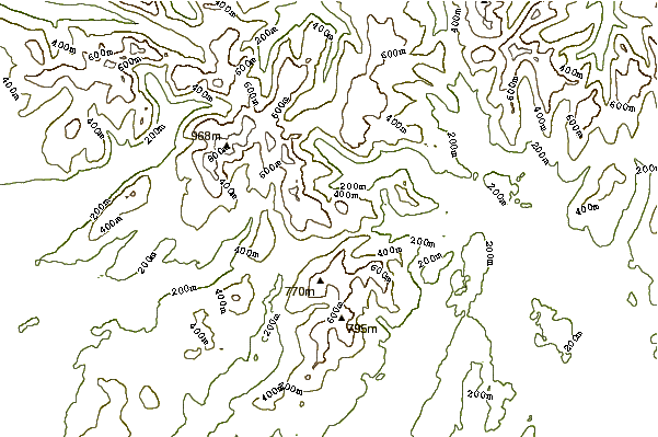 Mountain peaks around Cold Pike