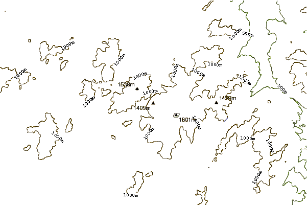 Mountain peaks around Colden