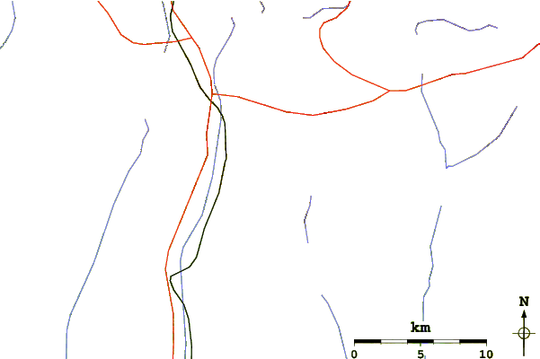 Roads and rivers around Collarada