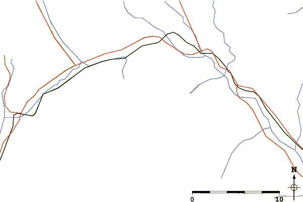 Roads and rivers around Collier Peak