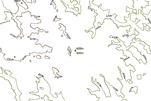 Mountain peaks around Colonels Mountain (New Brunswick)