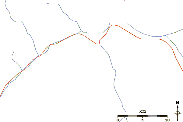 Roads and rivers around Colonial Peak