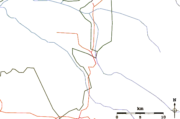 Roads and rivers around Columbia Heights (Oregon)