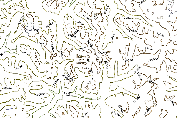 Mountain peaks around Columbia Peak