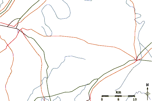 Roads and rivers around Colvin Mountain