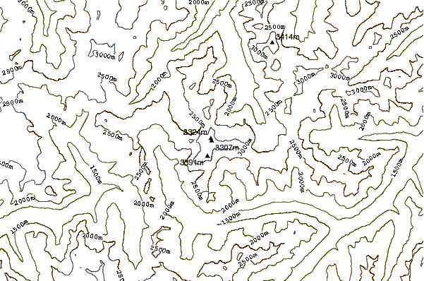 Mountain peaks around Commander Mountain