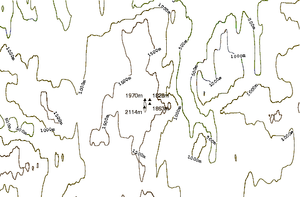 Mountain peaks around Commonwealth Mountain