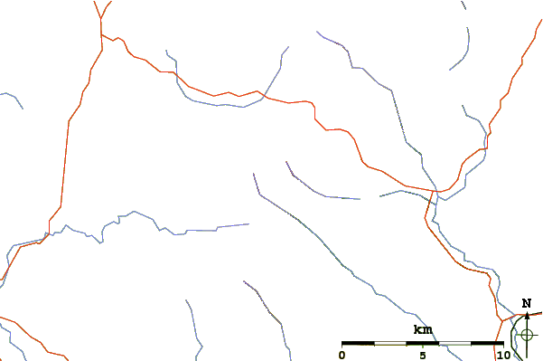 Roads and rivers around Conavalla