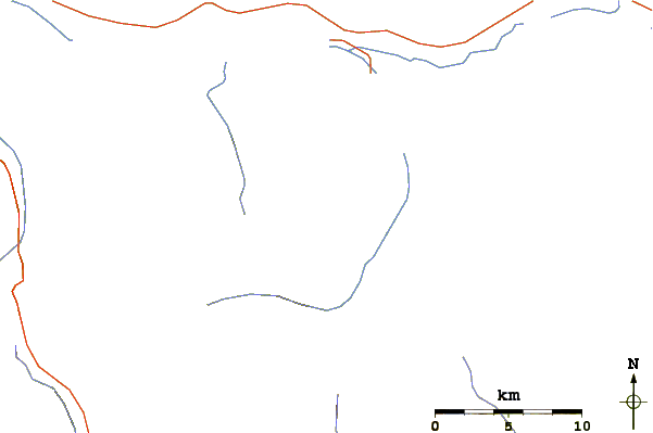 Roads and rivers around Concord Peak