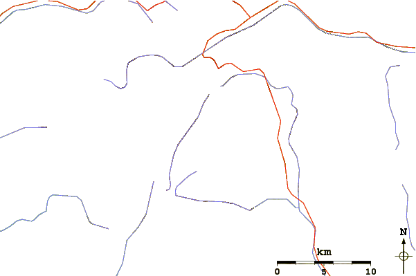 Roads and rivers around Conejos Peak