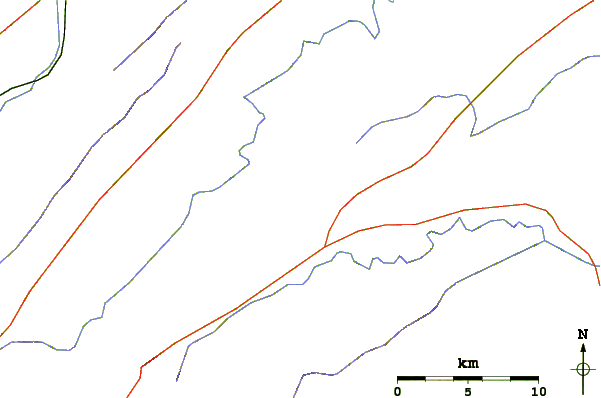 Roads and rivers around Conococheague Mountain