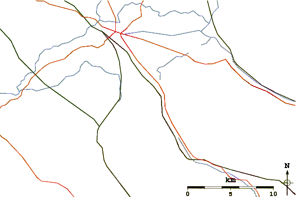 Roads and rivers around Coombe Hill, Buckinghamshire