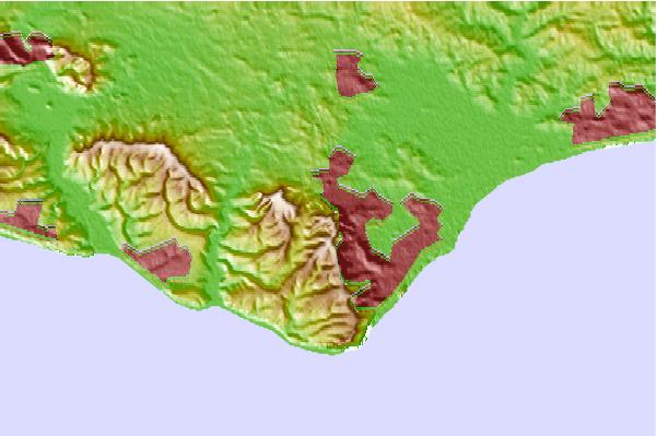 Surf breaks located close to Coombe Hill, East Sussex