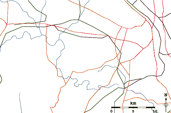 Roads and rivers around Cooper Mountain (Oregon)