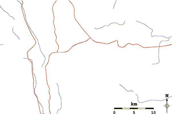 Roads and rivers around Copahue