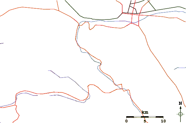 Roads and rivers around Copete De Las Aguilas