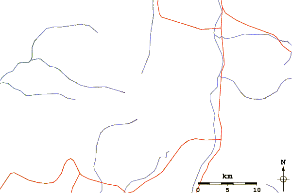 Roads and rivers around Copiapo