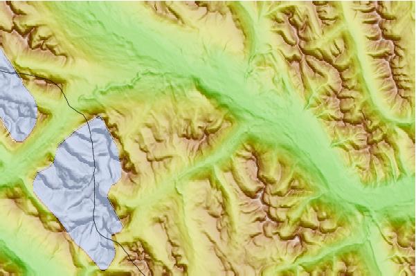 Surf breaks located close to Copper Mountain (Alberta)