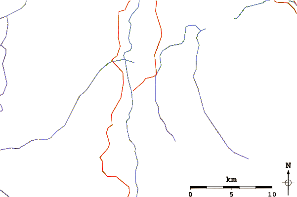 Roads and rivers around Copper Mountain (British Columbia)