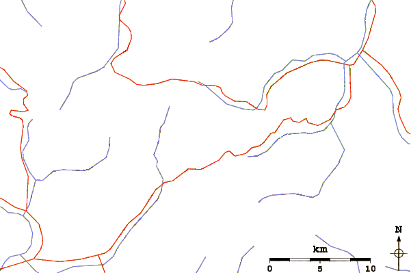 Roads and rivers around Coriscao